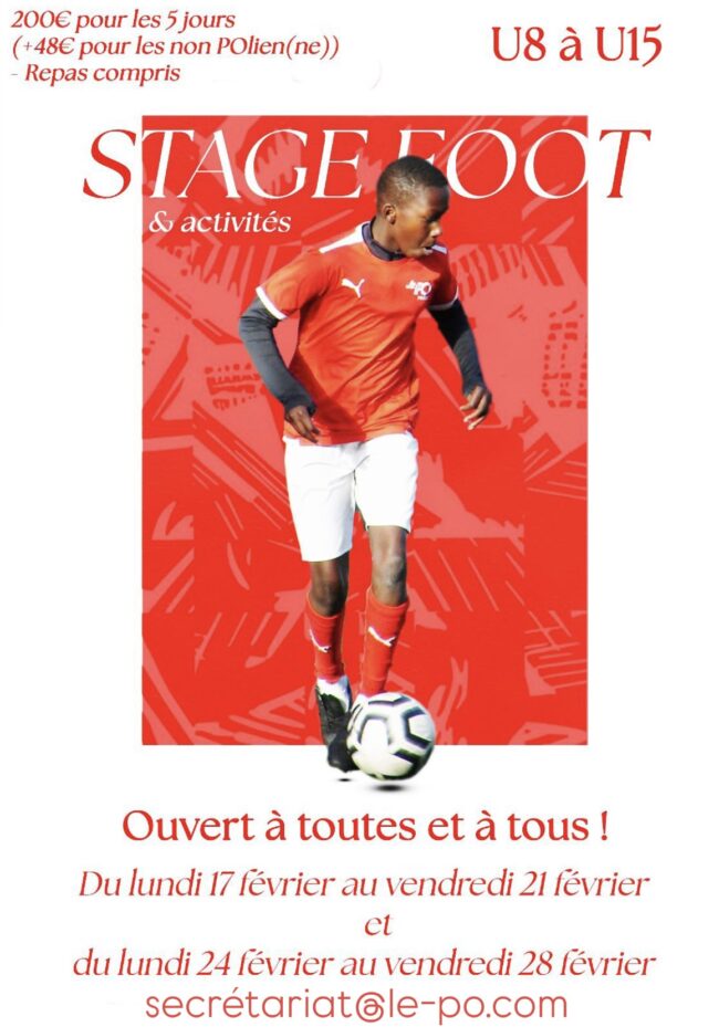 Affiche stage foot